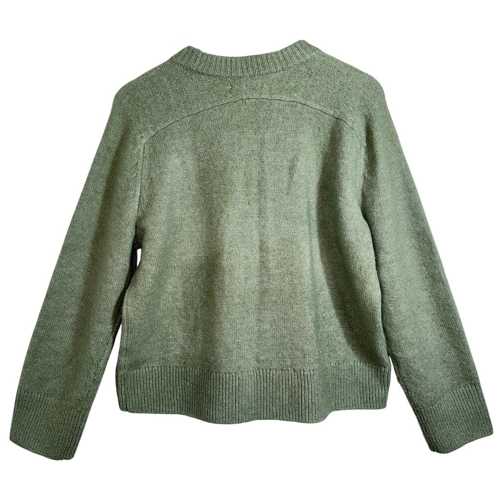 Abercrombie & Fitch Green Wool Blend Soft Knit Pullover Crew Neck Sweater Size M - Picture 3 of 8